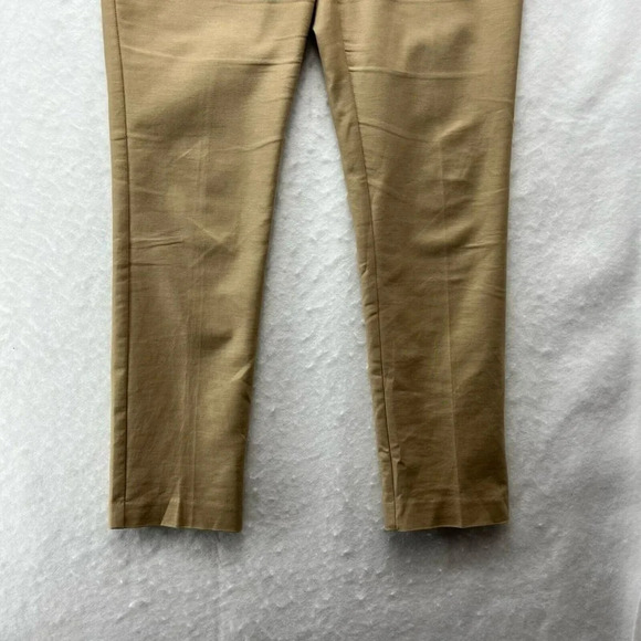 Van Heusen Studio Pants Women's Sz 4 Camel Brown Cropped Slim Fit Stretch Pocket - Picture 7 of 12